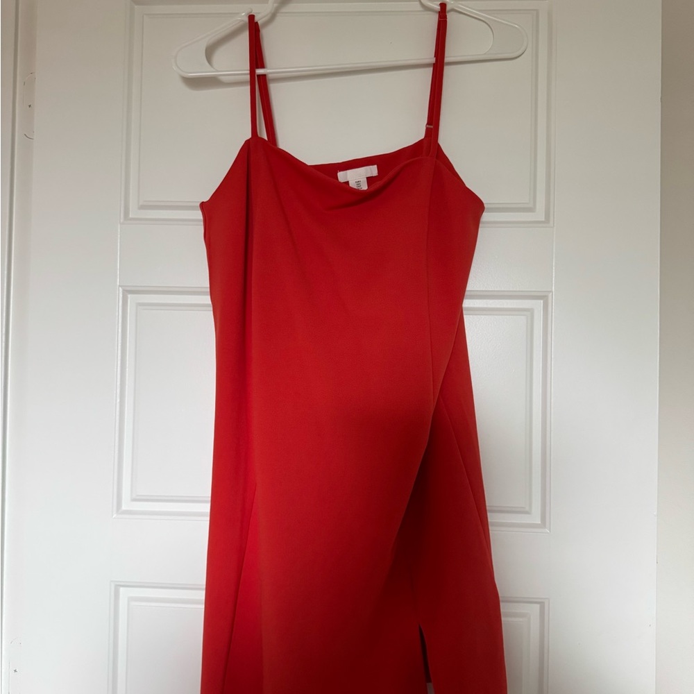 Elegant Red Slip Dress